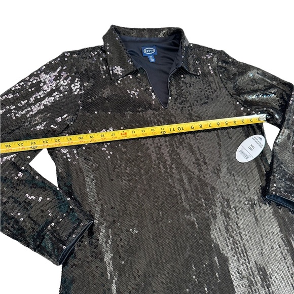 Scoop Black Sequins Collar Shirt Dress Size XXL (20) - Picture 10 of 17